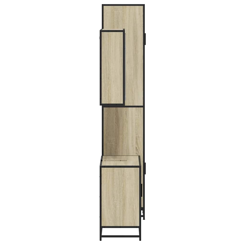 Ensemble de meubles de salle de bain 3 pcs chêne sonoma