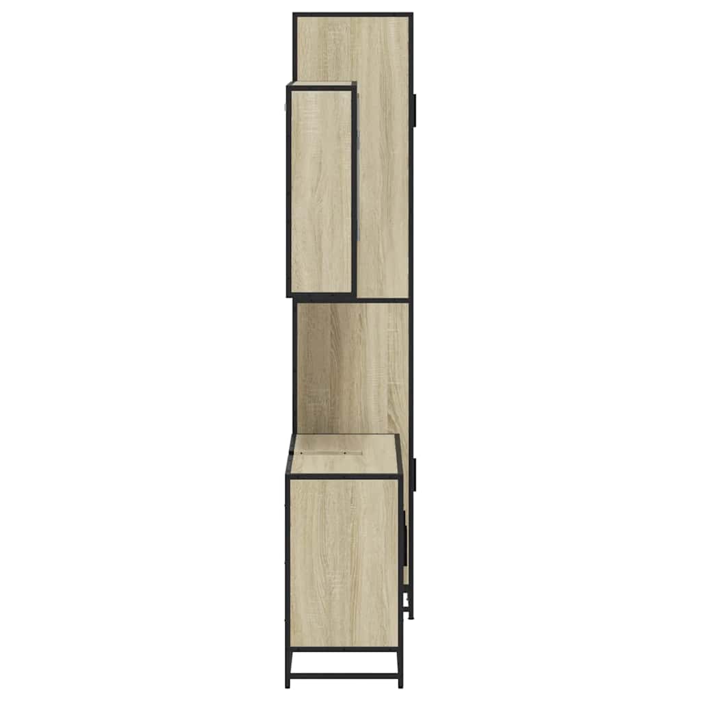 Ensemble de meubles de salle de bain 3 pcs chêne sonoma