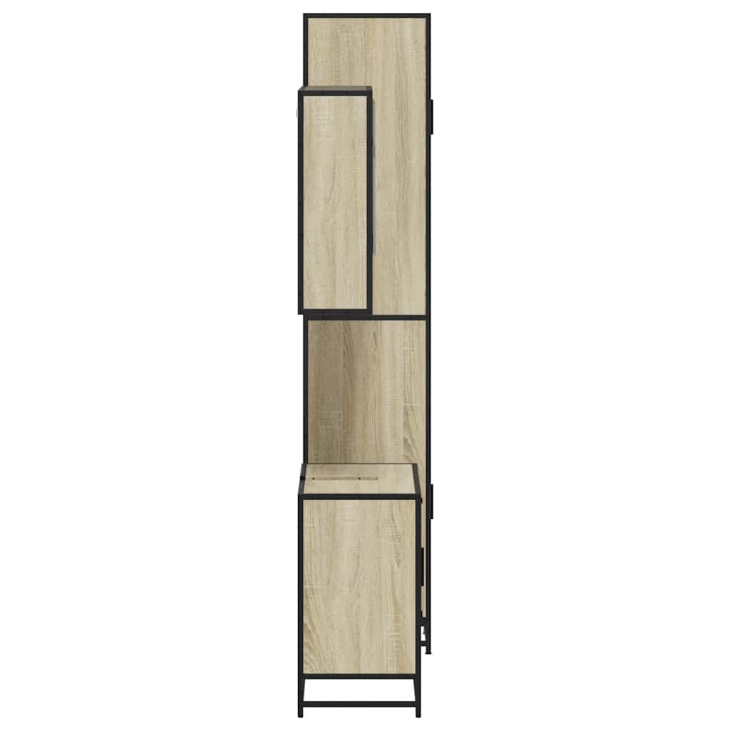 Ensemble de meubles de salle de bain 3 pcs chêne sonoma