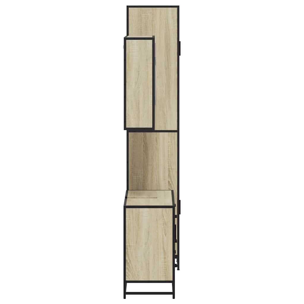 Ensemble de meubles de salle de bain 3 pcs chêne sonoma