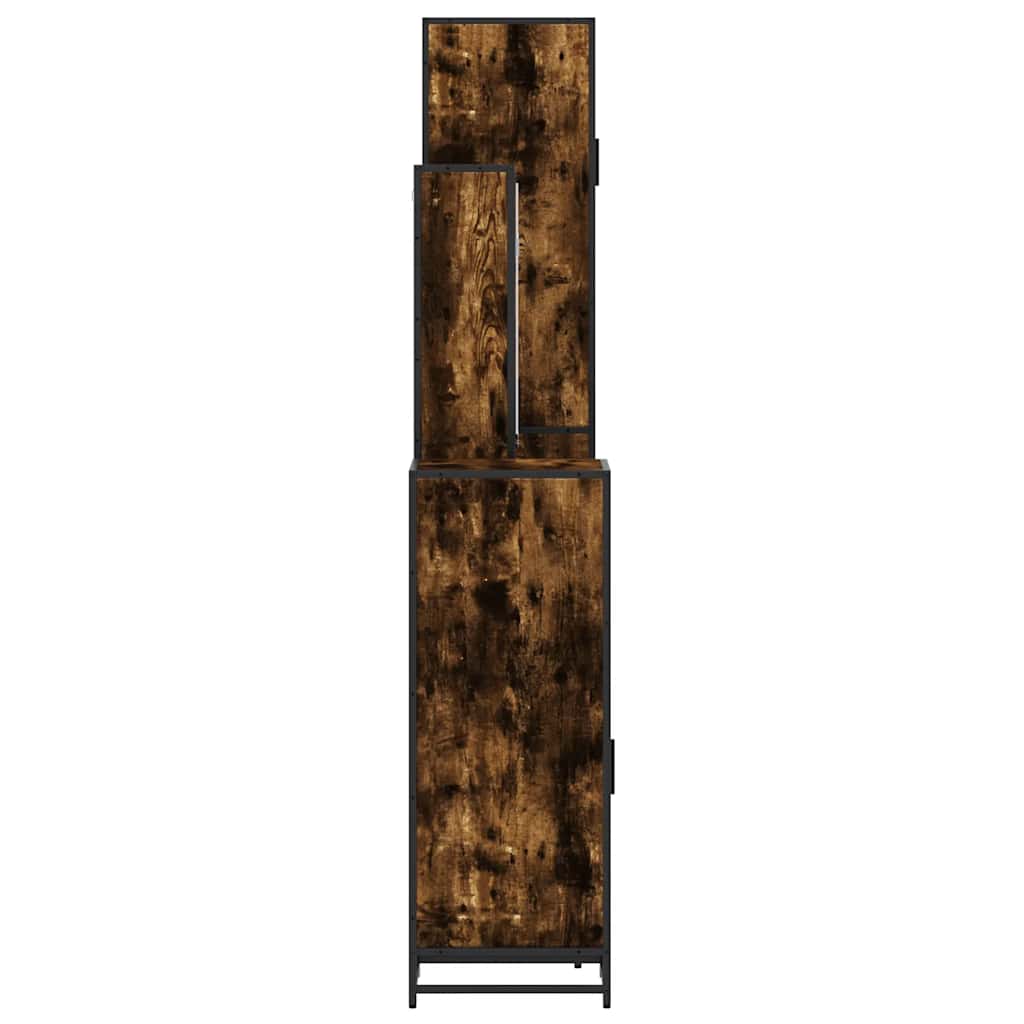 Ensemble meubles salle de bain 4 pcs chêne fumé bois ingénierie