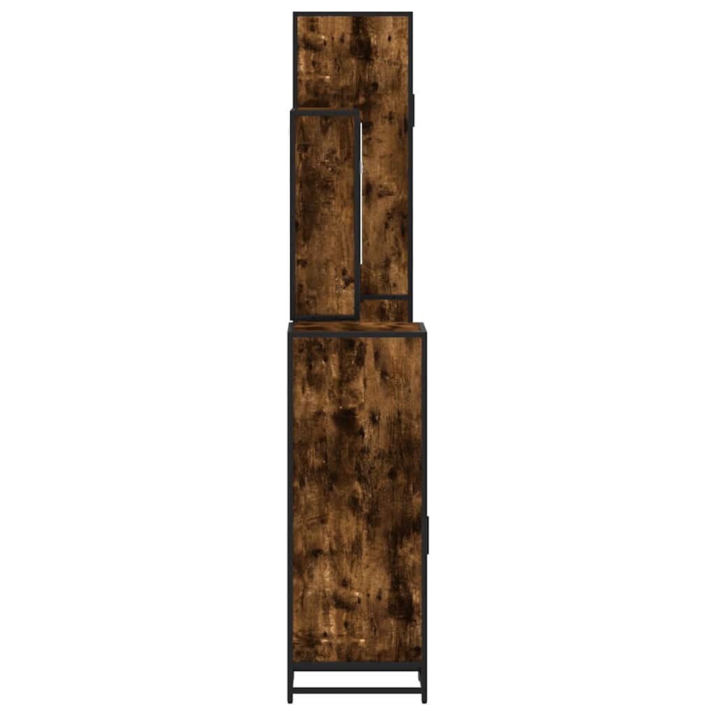 Ensemble meubles salle de bain 4 pcs chêne fumé bois ingénierie