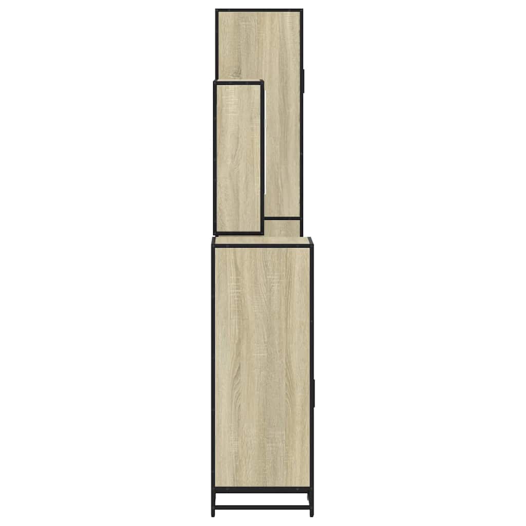 Ensemble de meubles de salle de bain 4 pcs chêne sonoma