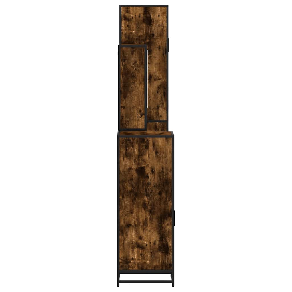 Ensemble meubles salle de bain 4 pcs chêne fumé bois ingénierie