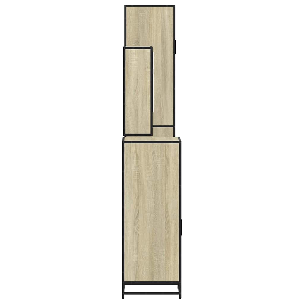 Ensemble de meubles de salle de bain 4 pcs chêne sonoma