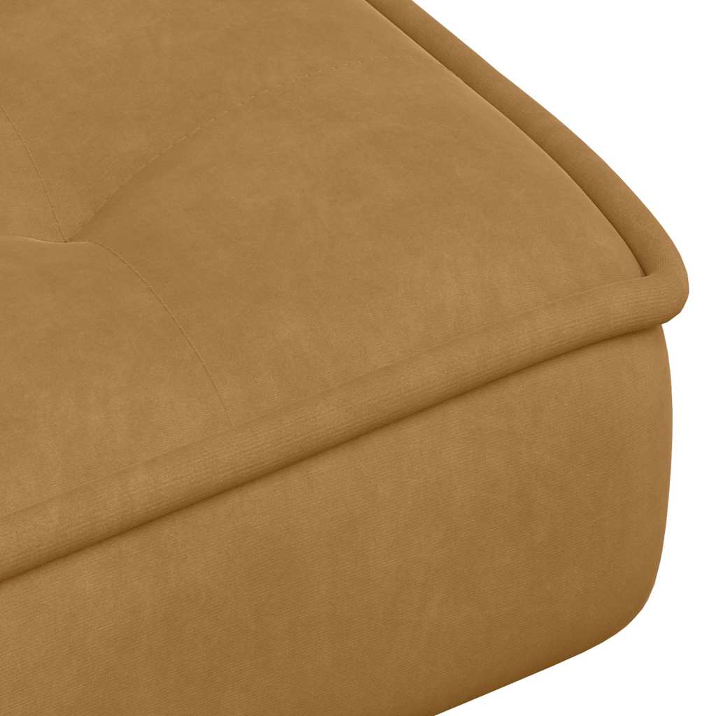 Chaise de relaxation avec tabouret Marron Velours - XIOS