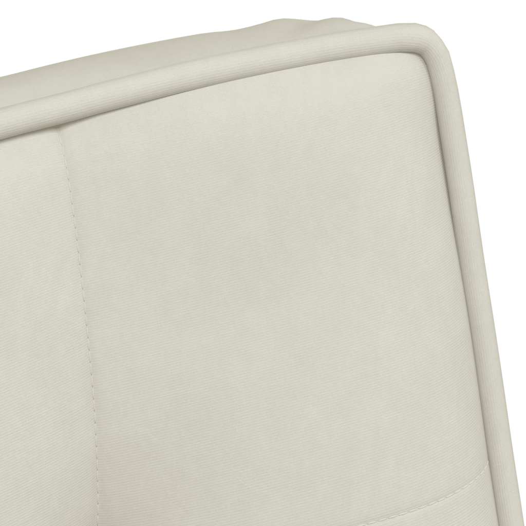 Chaise de relaxation avec tabouret crème velours - XIOS