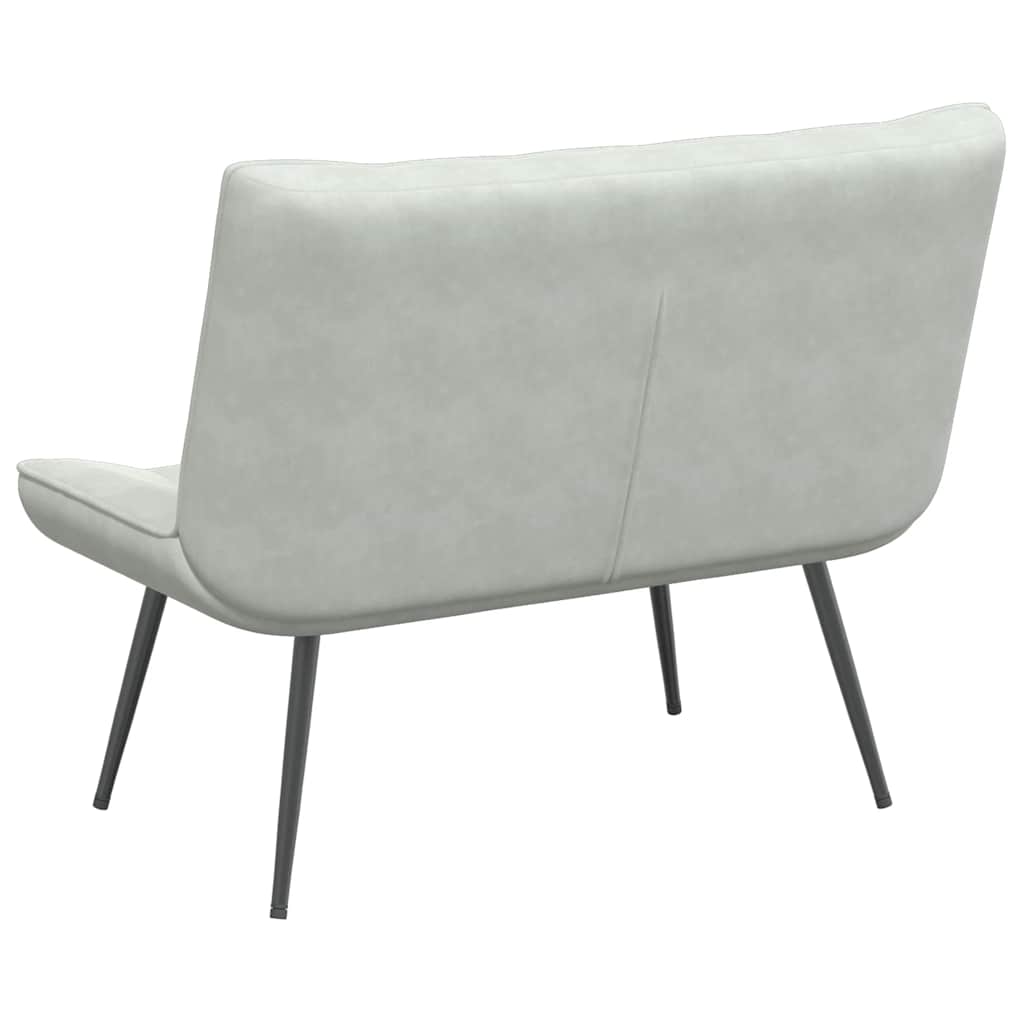 Banc gris clair 110x74x84 cm velours - XIOS