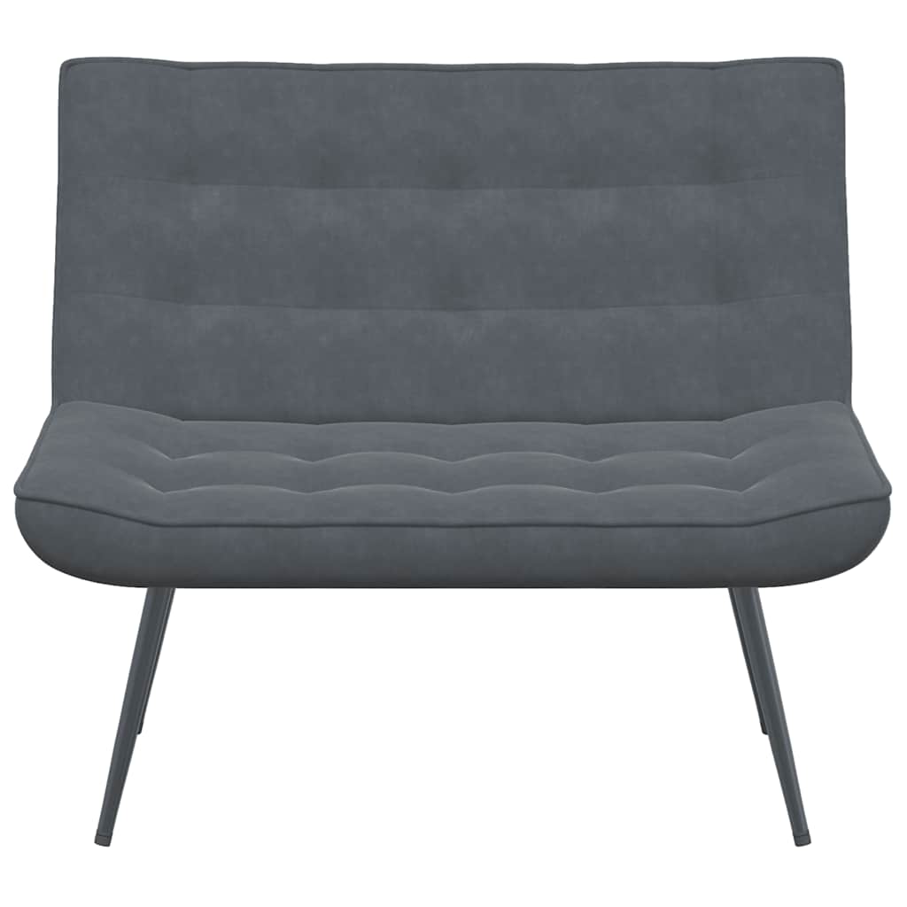 Banc gris foncé 110x74x84 cm velours - XIOS