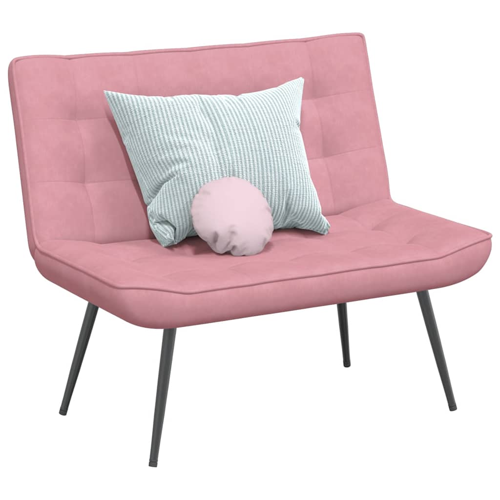 Banc rose 110x74x84 cm velours - XIOS