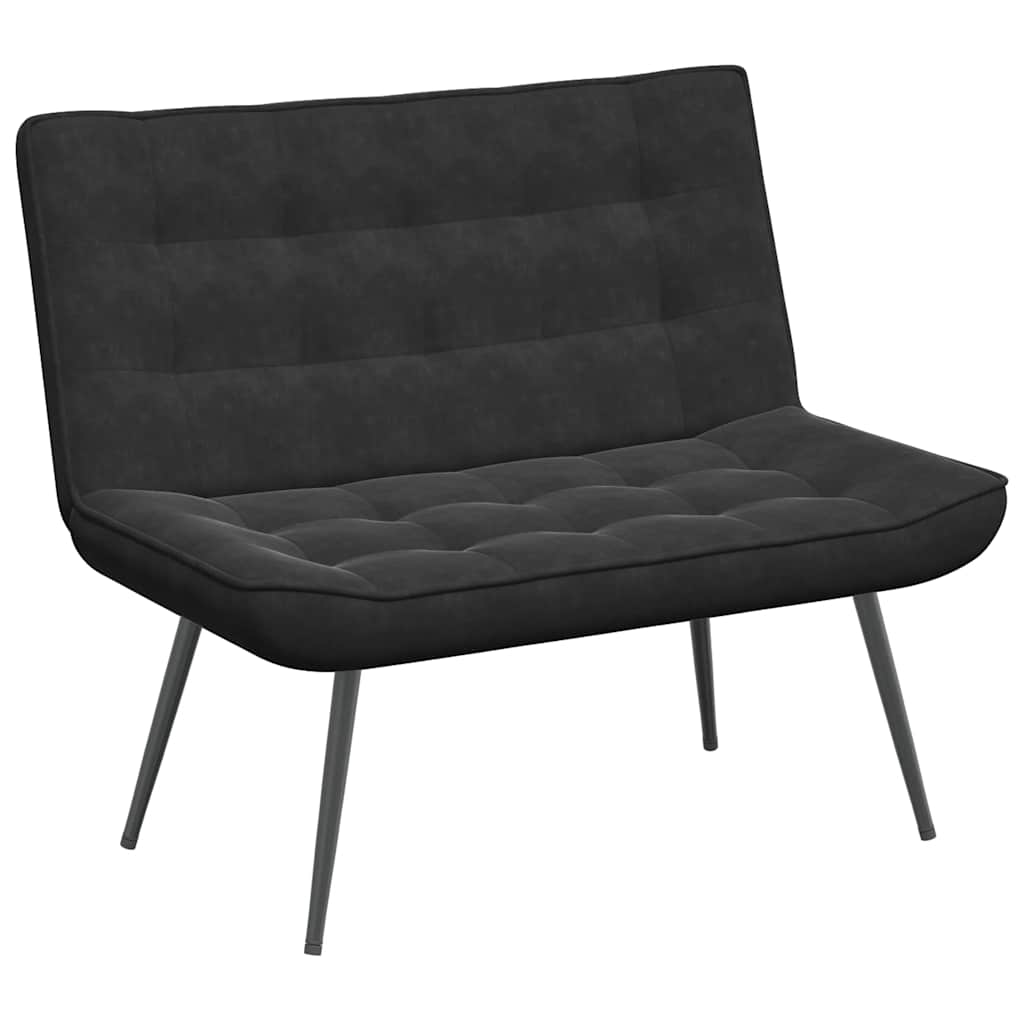 Banc noir 110x74x84 cm velours - XIOS
