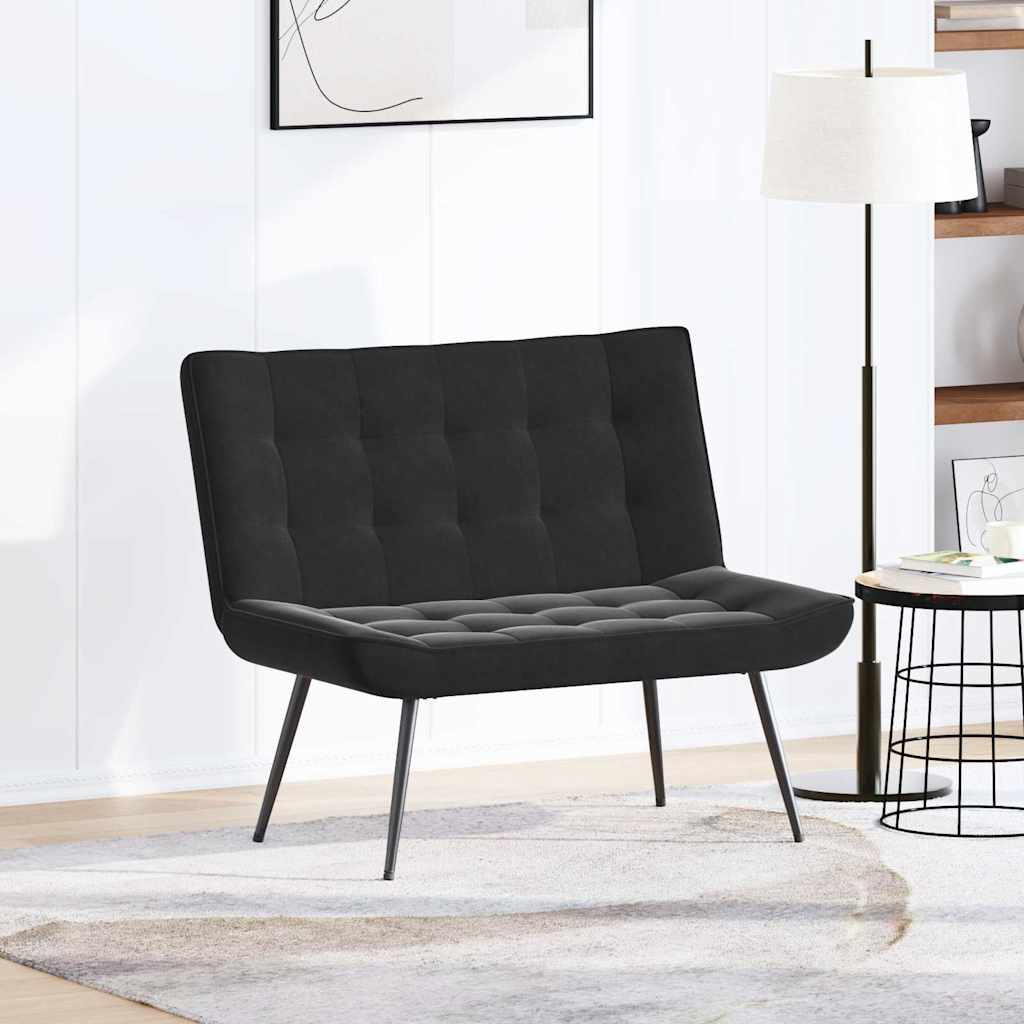Banc noir 110x74x84 cm velours - XIOS