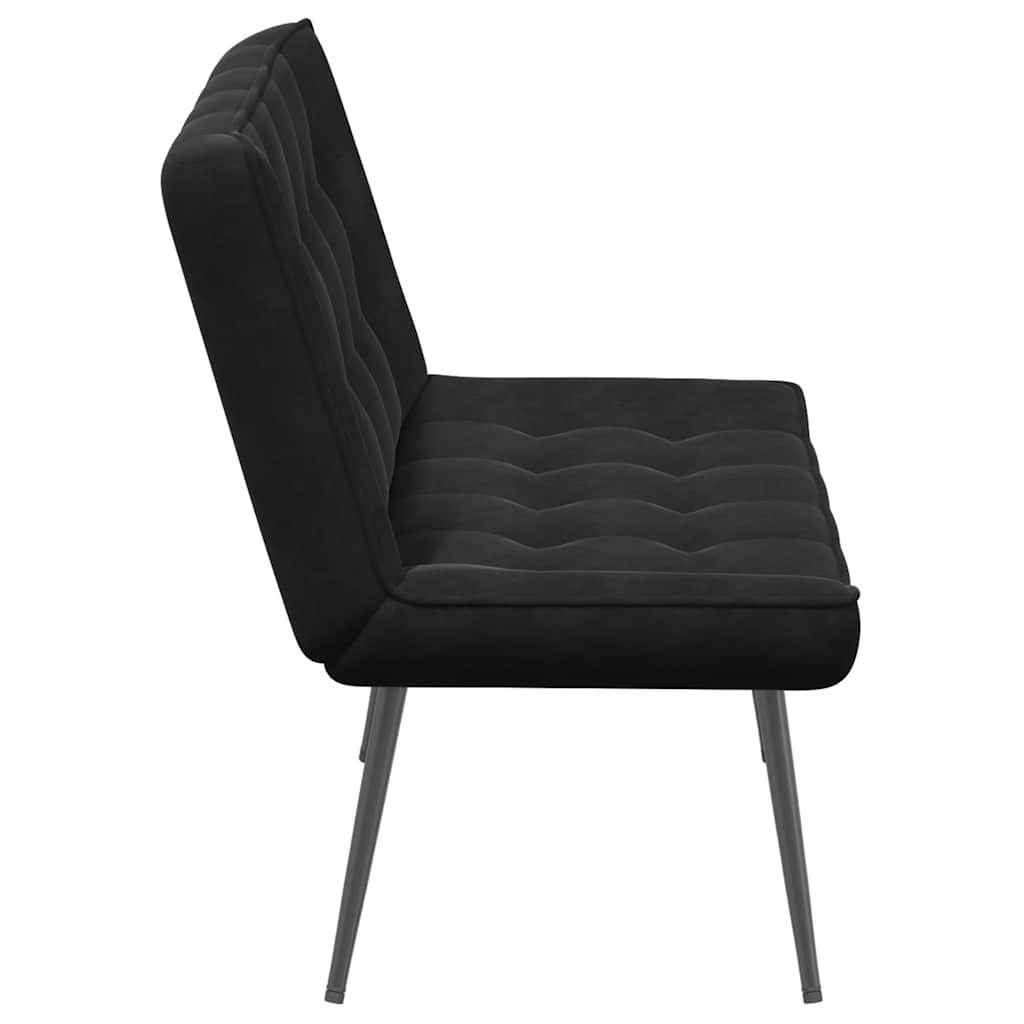 Banc noir 110x74x84 cm velours - XIOS