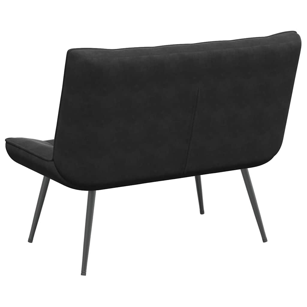 Banc noir 110x74x84 cm velours - XIOS