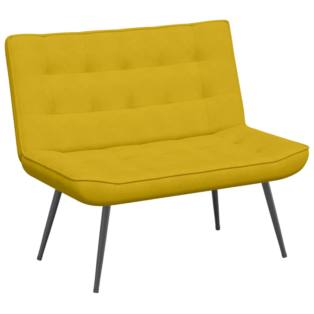 Banc jaune 110x74x84 cm velours - XIOS