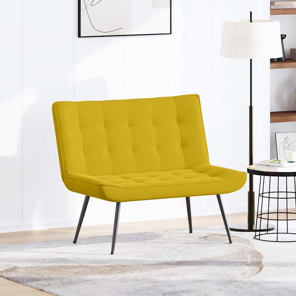 Banc jaune 110x74x84 cm velours - XIOS