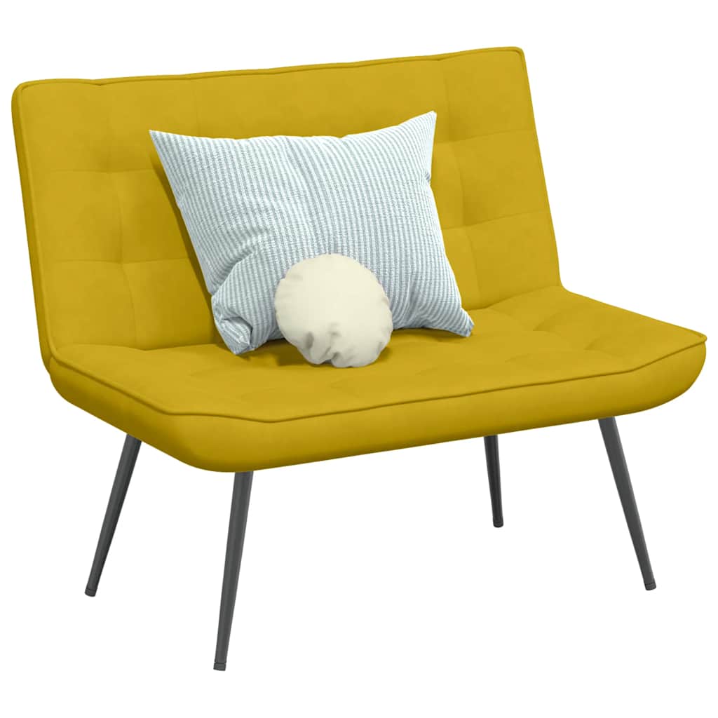 Banc jaune 110x74x84 cm velours - XIOS