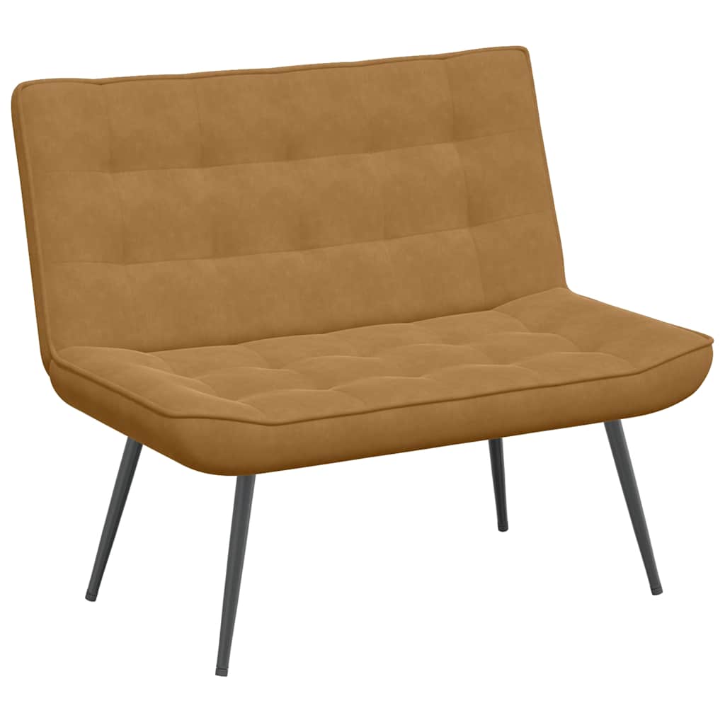 Banc marron 110x74x84 cm velours - XIOS