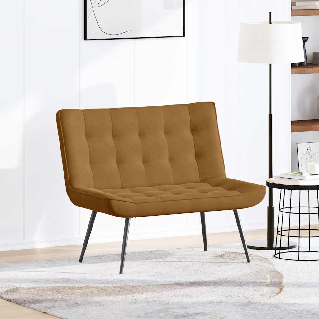 Banc marron 110x74x84 cm velours - XIOS