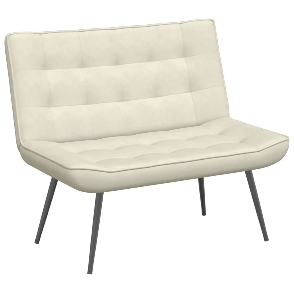 Banc crème 110x74x84 cm velours - XIOS