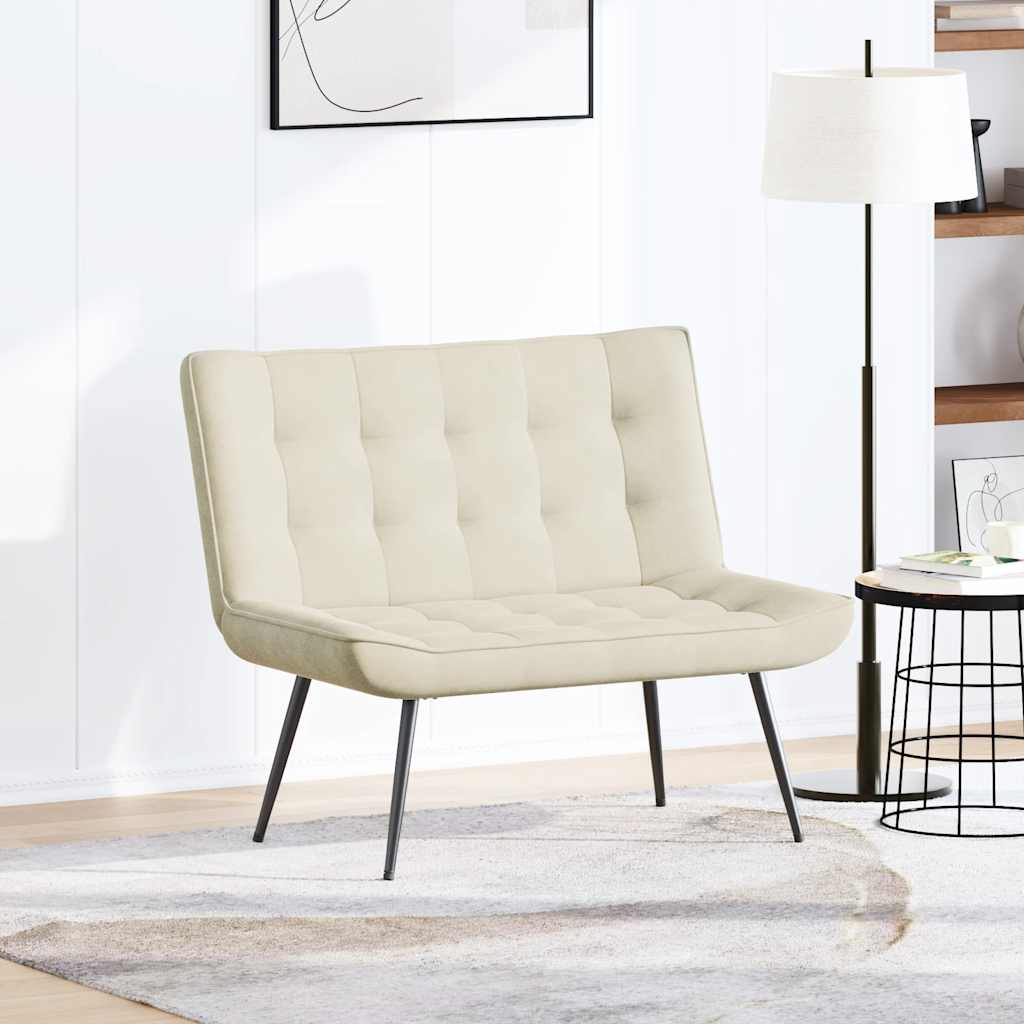 Banc crème 110x74x84 cm velours - XIOS