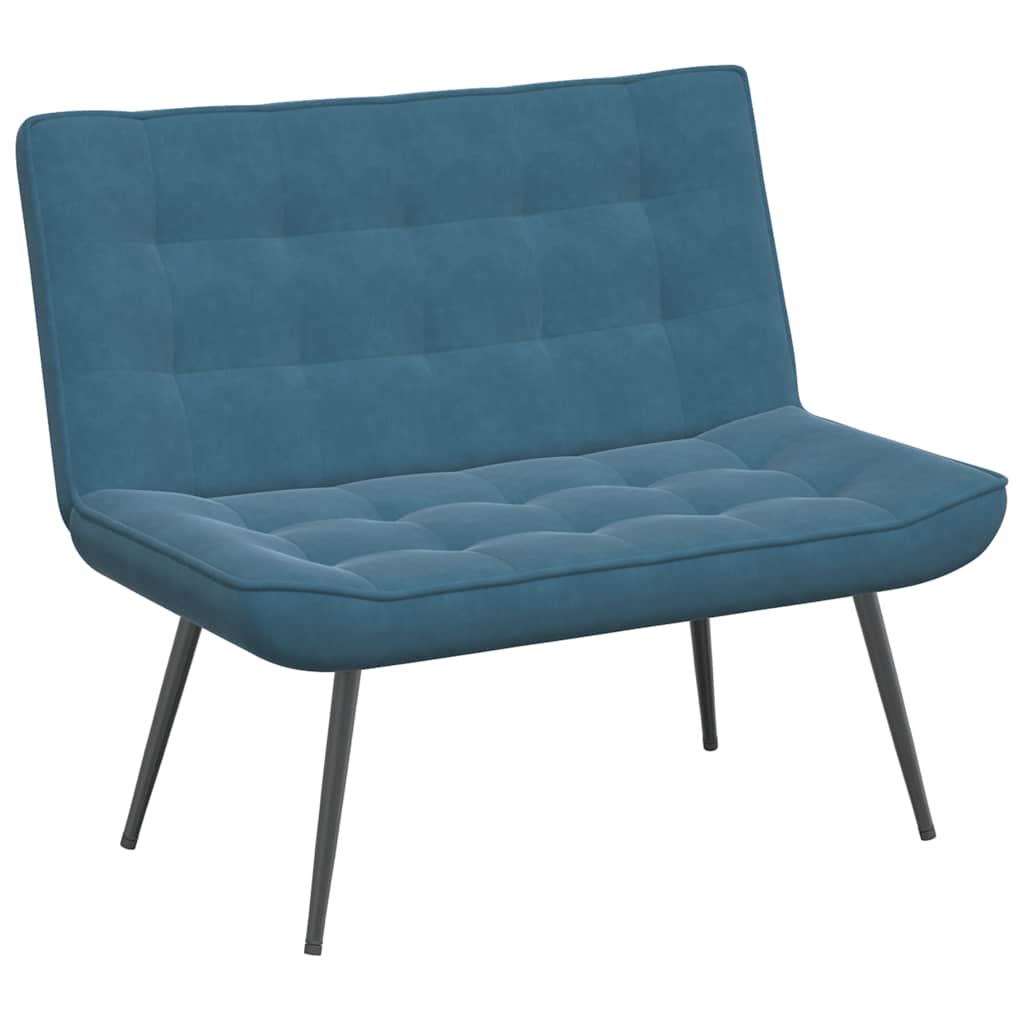 Banc bleu 110x74x84 cm velours - XIOS