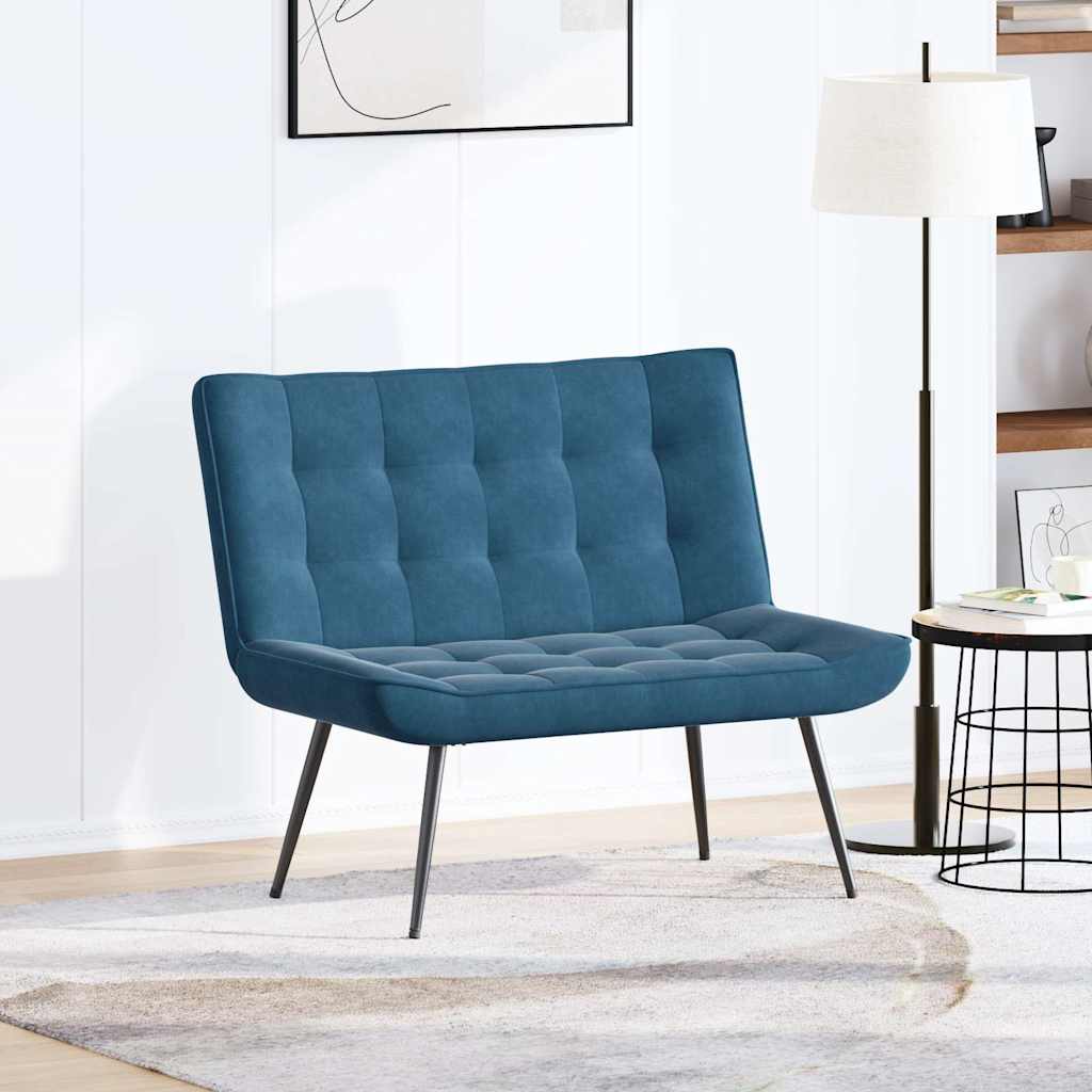 Banc bleu 110x74x84 cm velours - XIOS