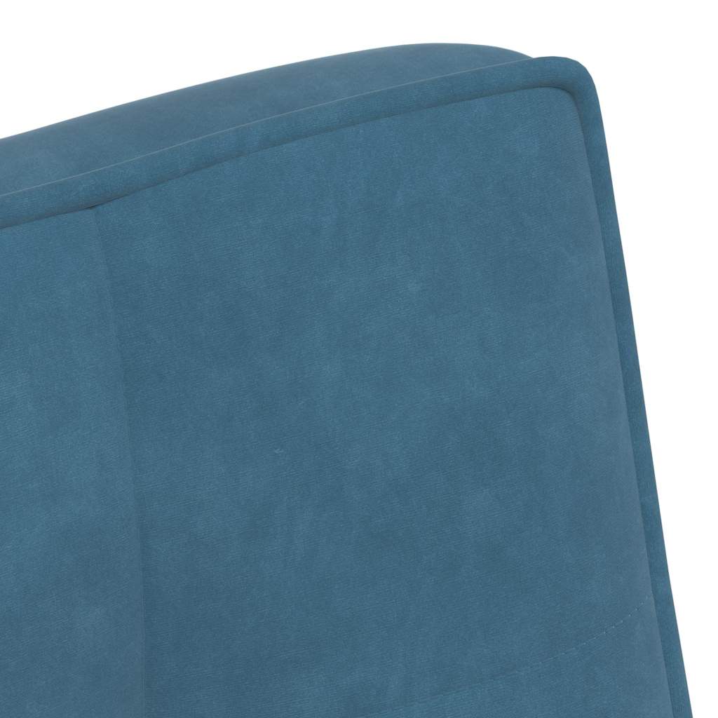 Banc bleu 110x74x84 cm velours - XIOS
