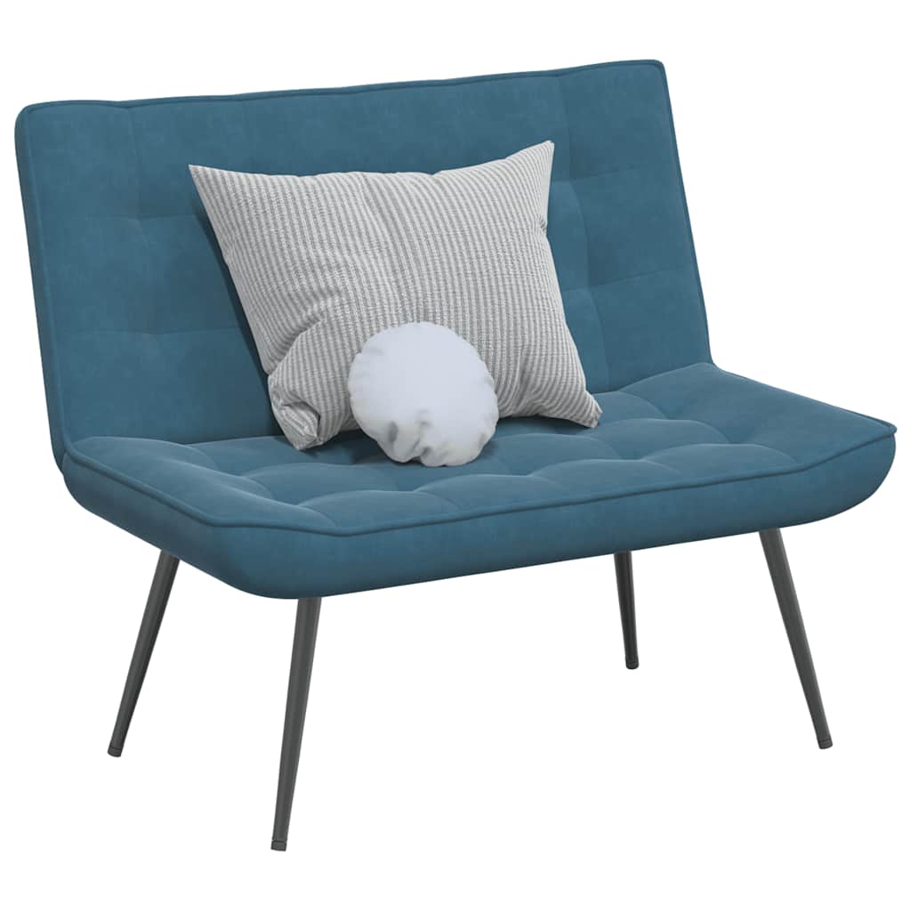 Banc bleu 110x74x84 cm velours - XIOS