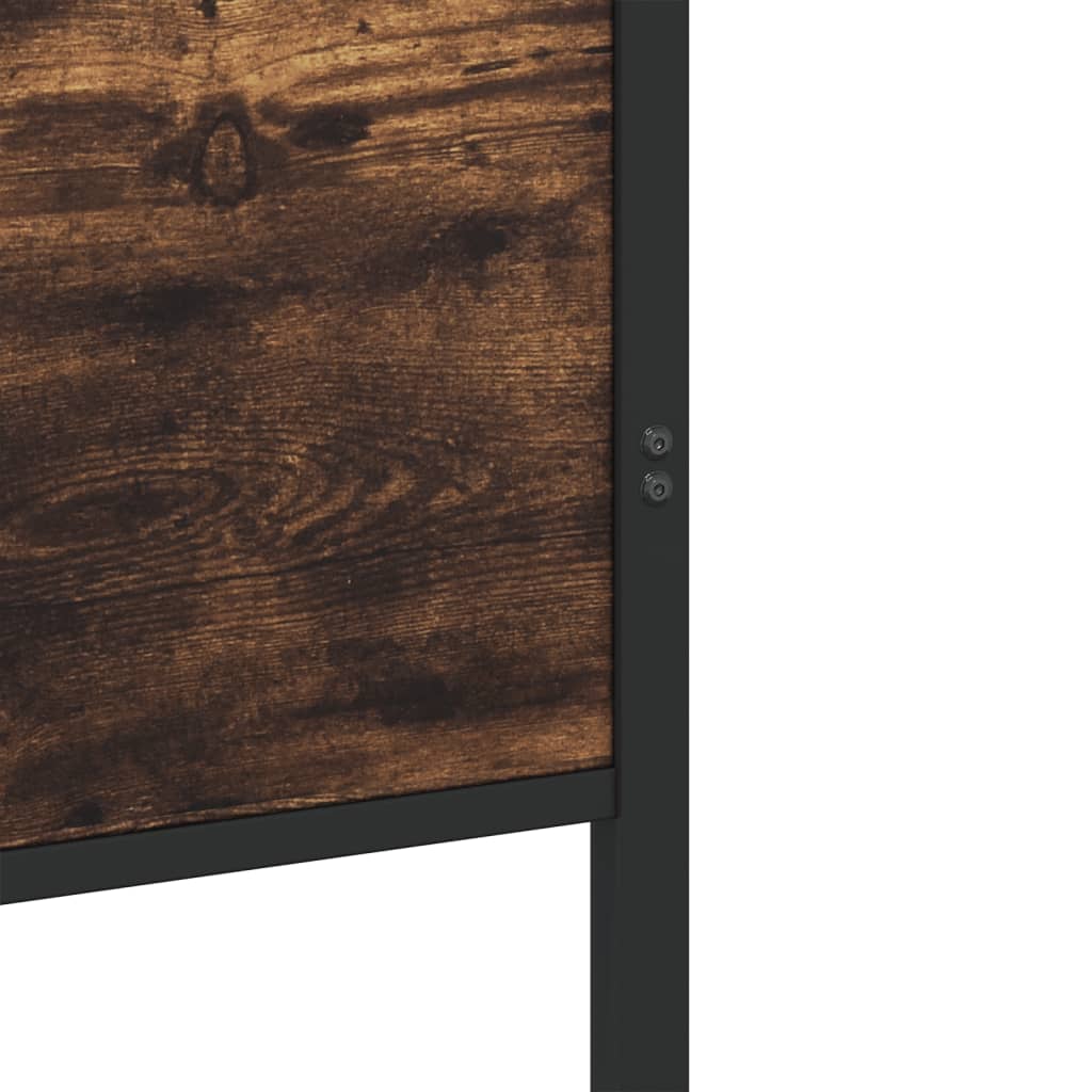 Cadre de lit en métal sans matelas chêne fumé 183x213 cm - XIOS