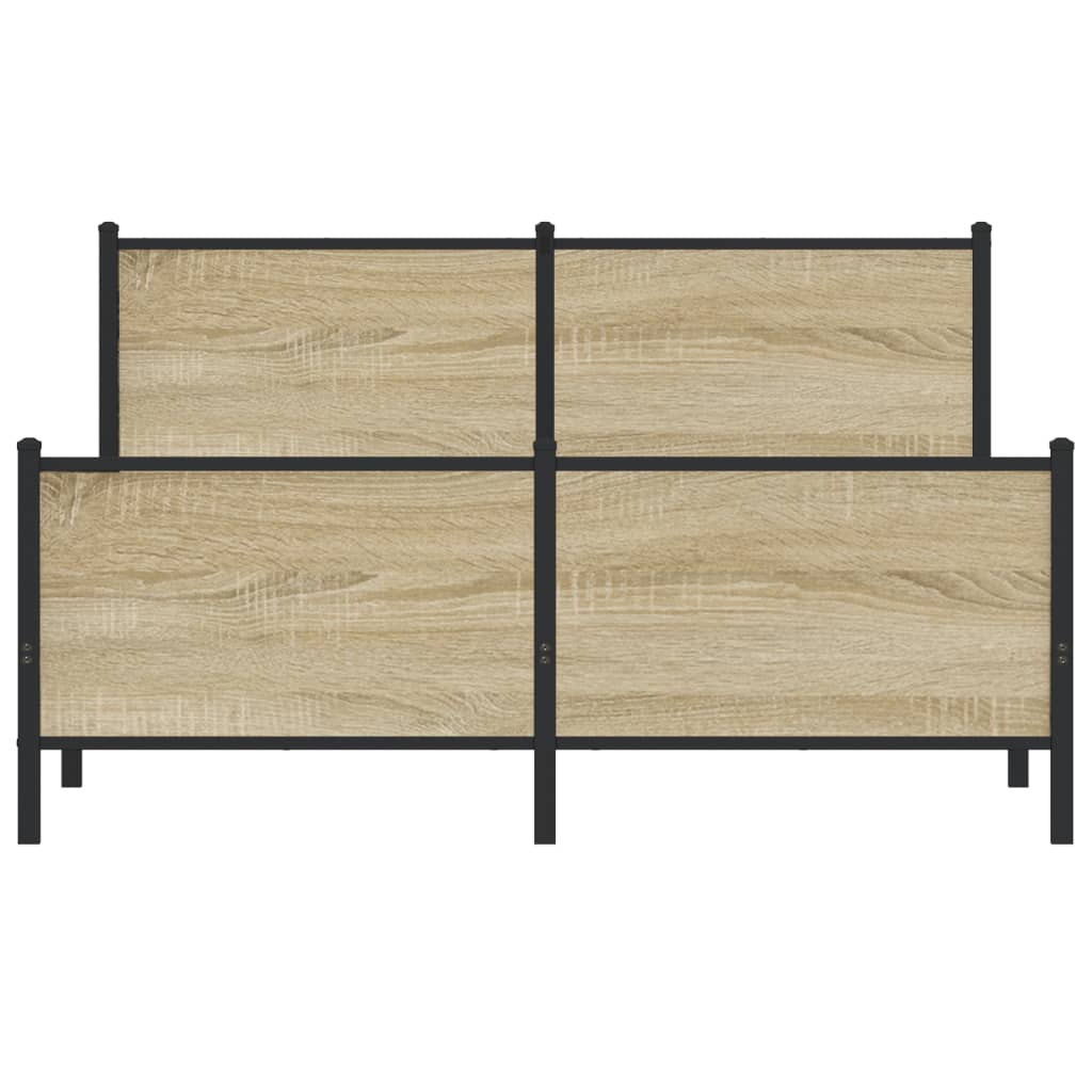 Cadre de lit en métal sans matelas chêne sonoma 160x200 cm - XIOS