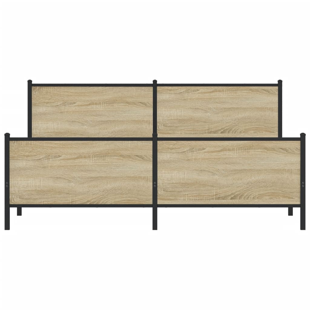 Cadre de lit en métal sans matelas chêne sonoma 200x200 cm - XIOS
