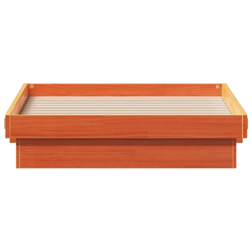 Cadre de lit à LED sans matelas 75x190 cm bois massif - XIOS