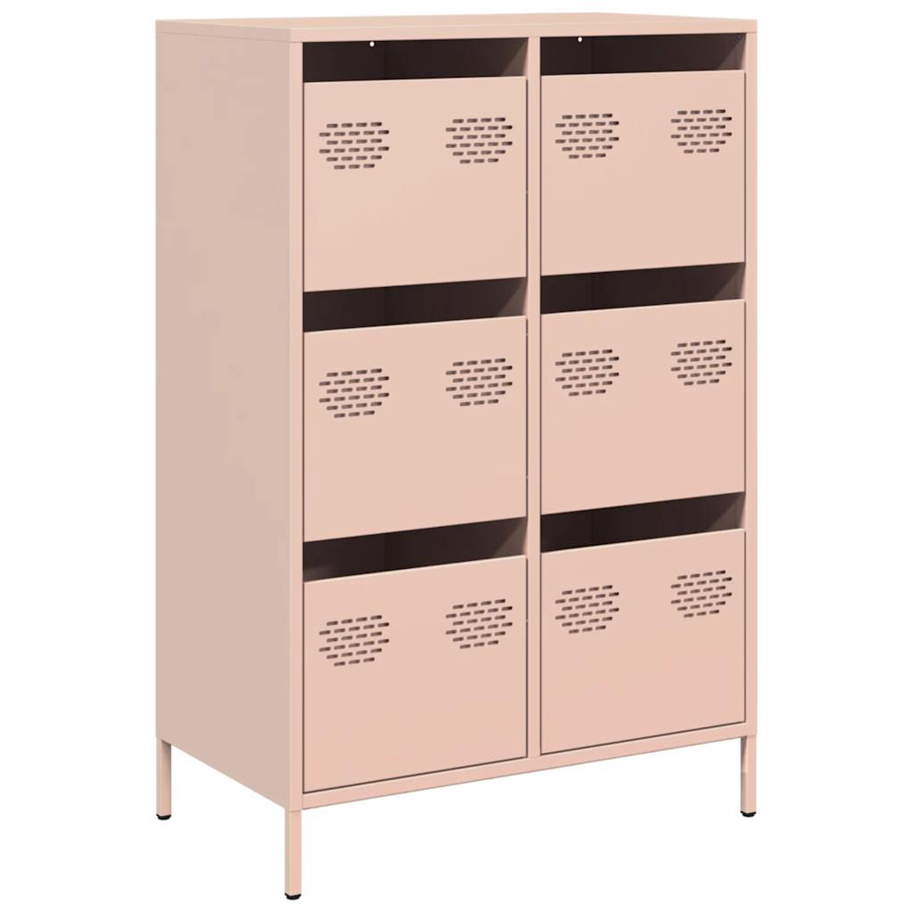 Buffet haut rose 68x39x101,5 cm acier - XIOS