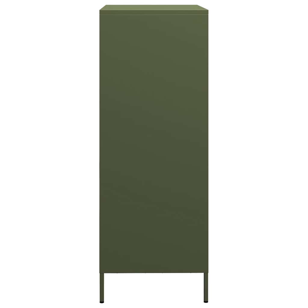 Buffet haut vert olive 68x39x101,5 cm acier - XIOS