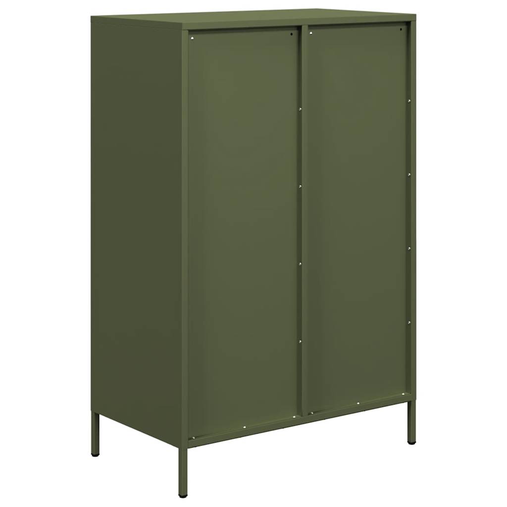 Buffet haut vert olive 68x39x101,5 cm acier - XIOS