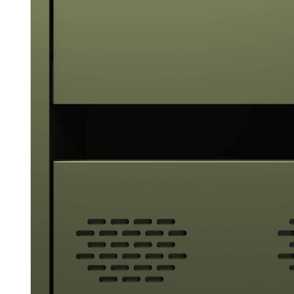 Buffet haut vert olive 68x39x101,5 cm acier - XIOS