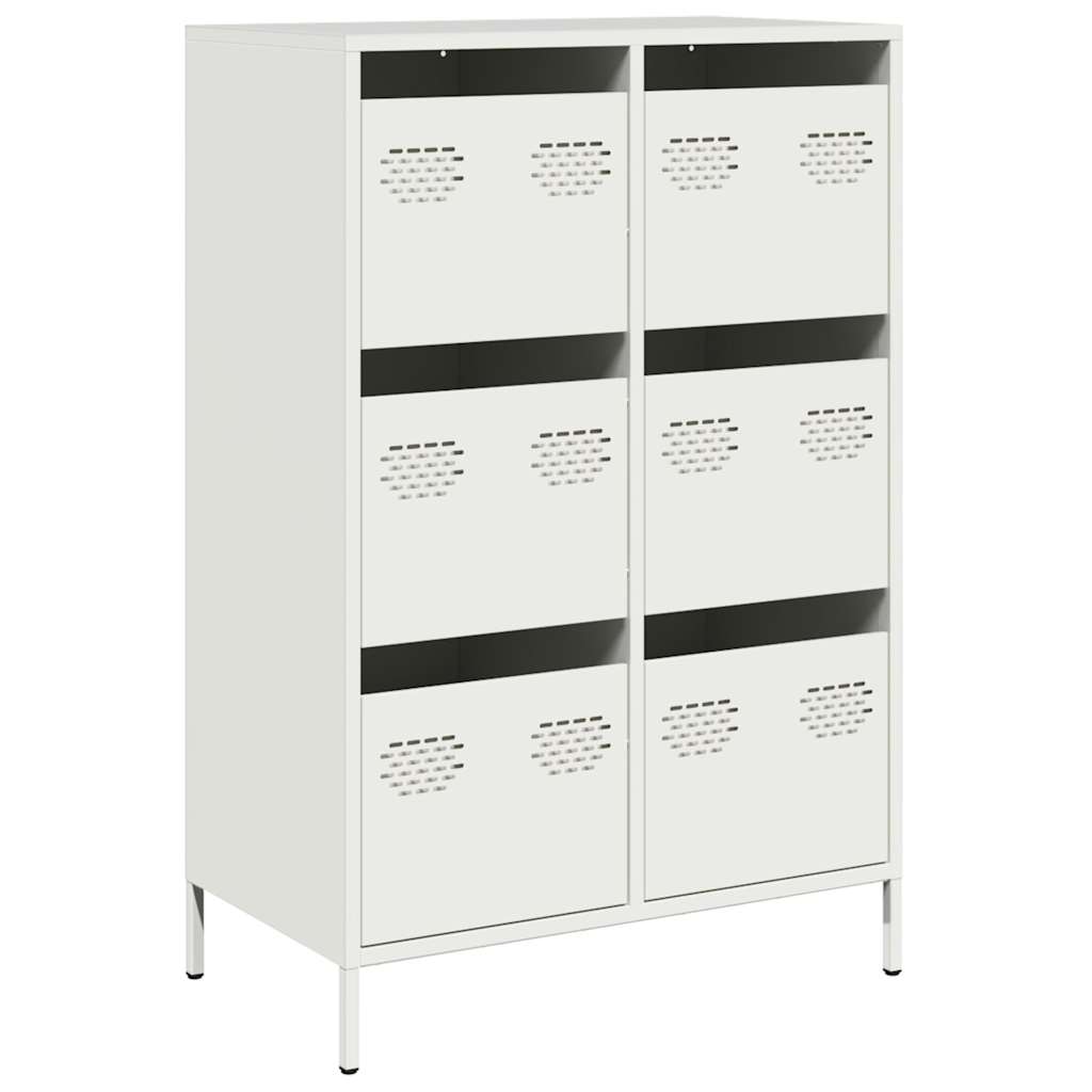 Buffet haut blanc 68x39x101,5 cm acier - XIOS