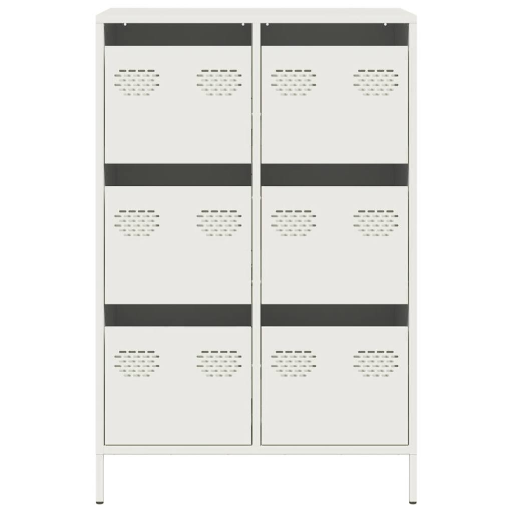 Buffet haut blanc 68x39x101,5 cm acier - XIOS
