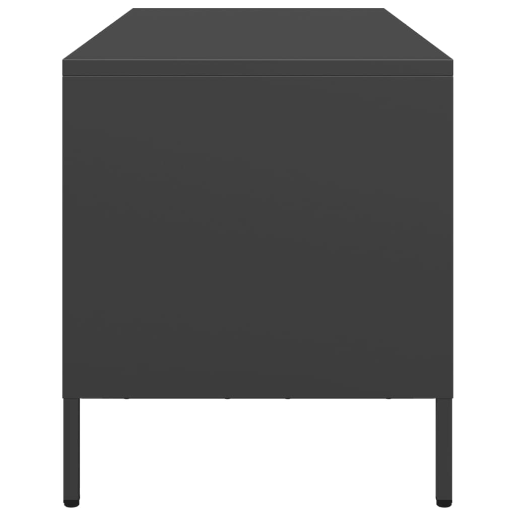 Meuble TV noir 101,5x39x43,5 cm acier laminé à froid - XIOS