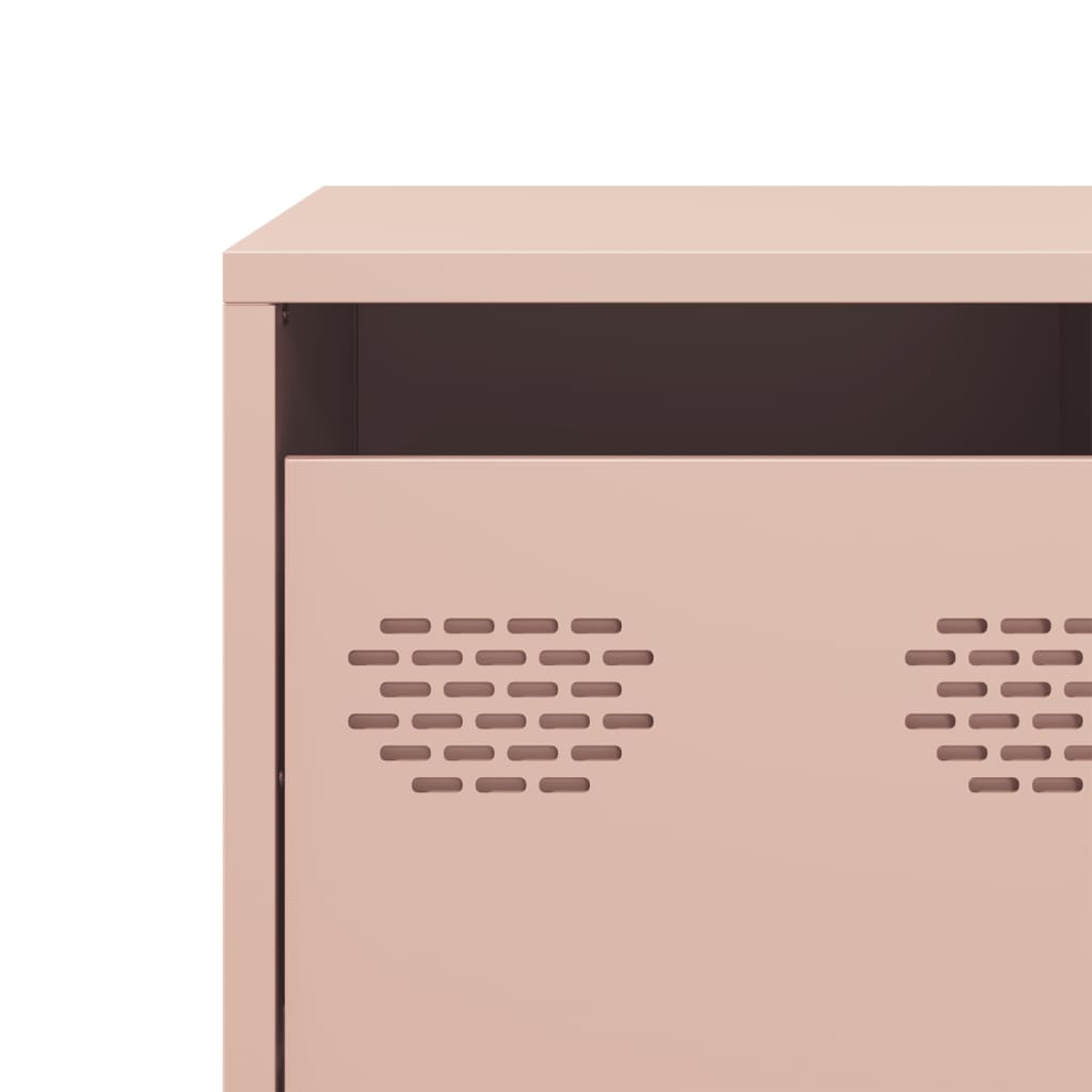 Meuble TV rose 101,5x39x43,5 cm acier laminé à froid - XIOS