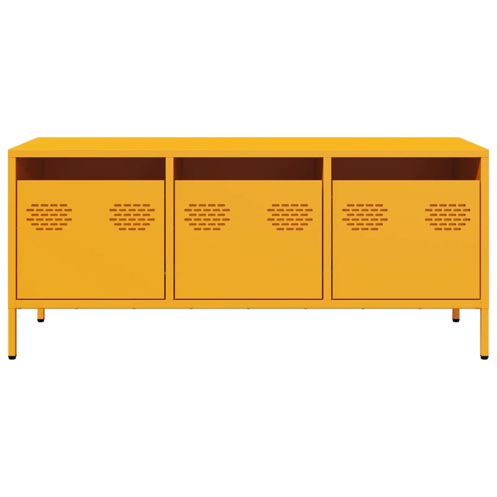 Meuble TV jaune moutarde 101,5x39x43,5 cm acier laminé à froid - XIOS