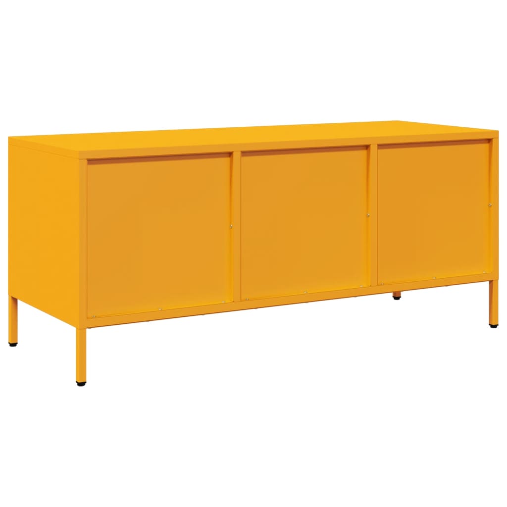 Meuble TV jaune moutarde 101,5x39x43,5 cm acier laminé à froid - XIOS