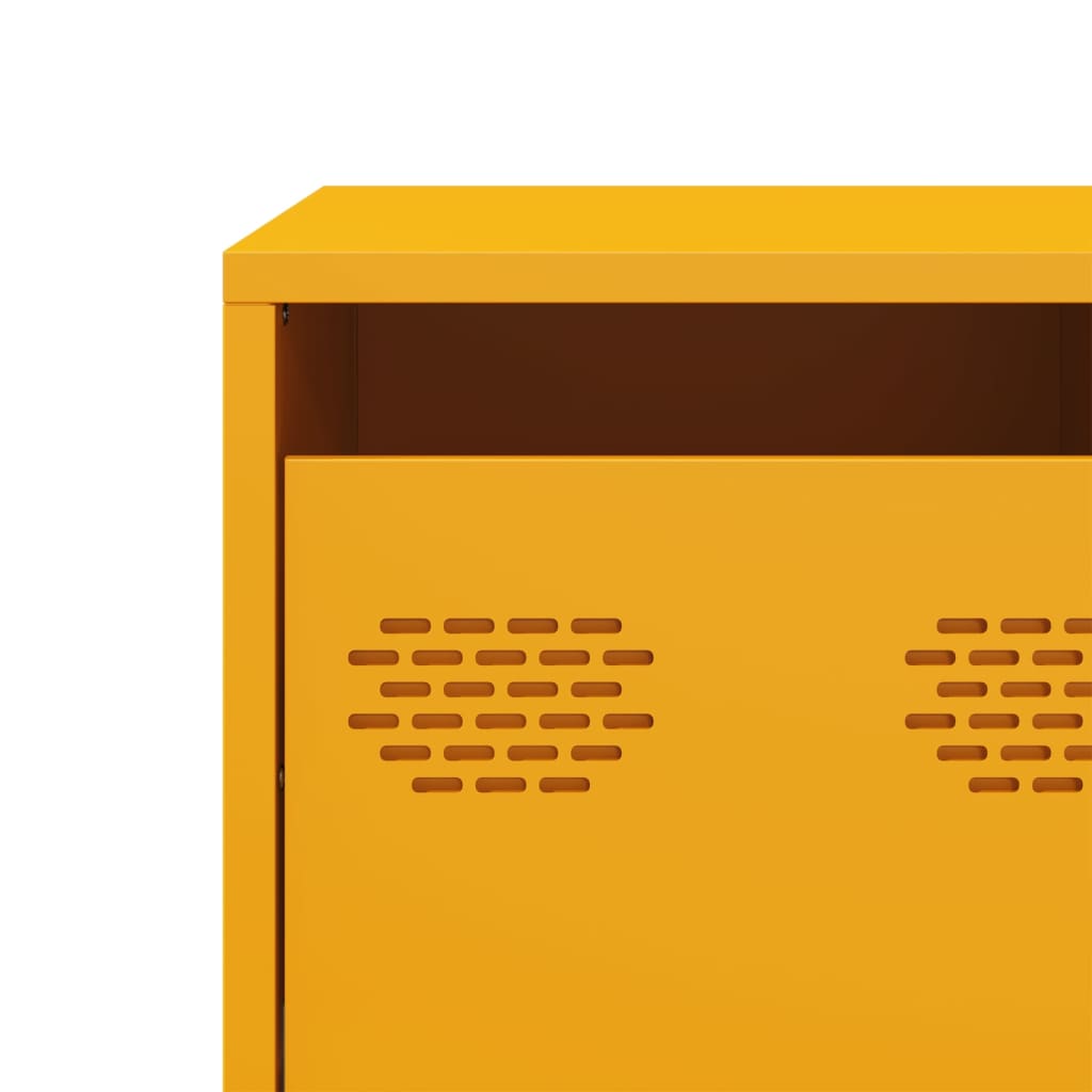 Meuble TV jaune moutarde 101,5x39x43,5 cm acier laminé à froid - XIOS