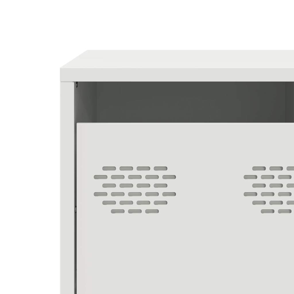 Meuble TV blanc 101,5x39x43,5 cm acier laminé à froid - XIOS