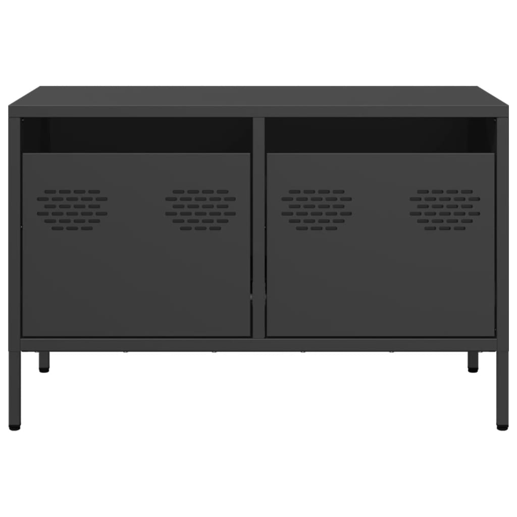 Meuble TV noir 68x39x43,5 cm acier laminé à froid - XIOS