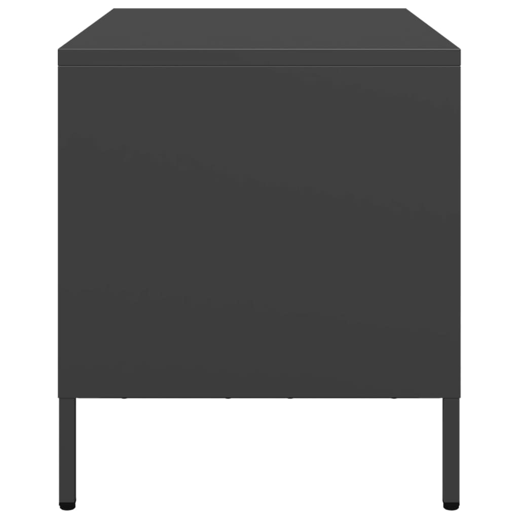 Meuble TV noir 68x39x43,5 cm acier laminé à froid - XIOS