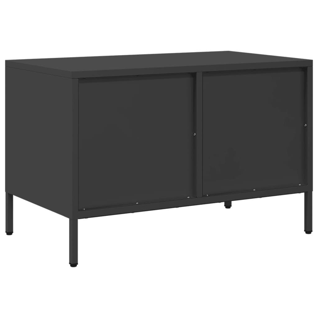 Meuble TV noir 68x39x43,5 cm acier laminé à froid - XIOS