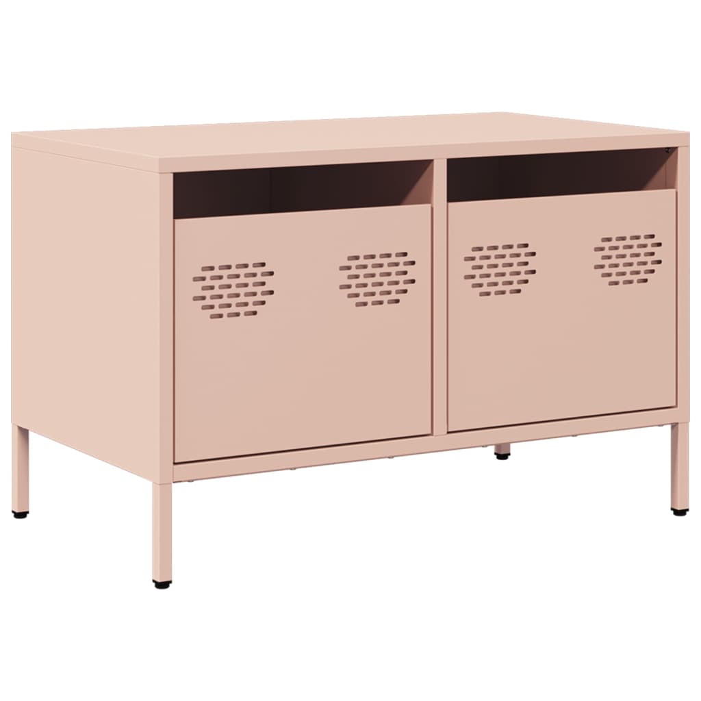 Meuble TV rose 68x39x43,5 cm acier laminé à froid - XIOS