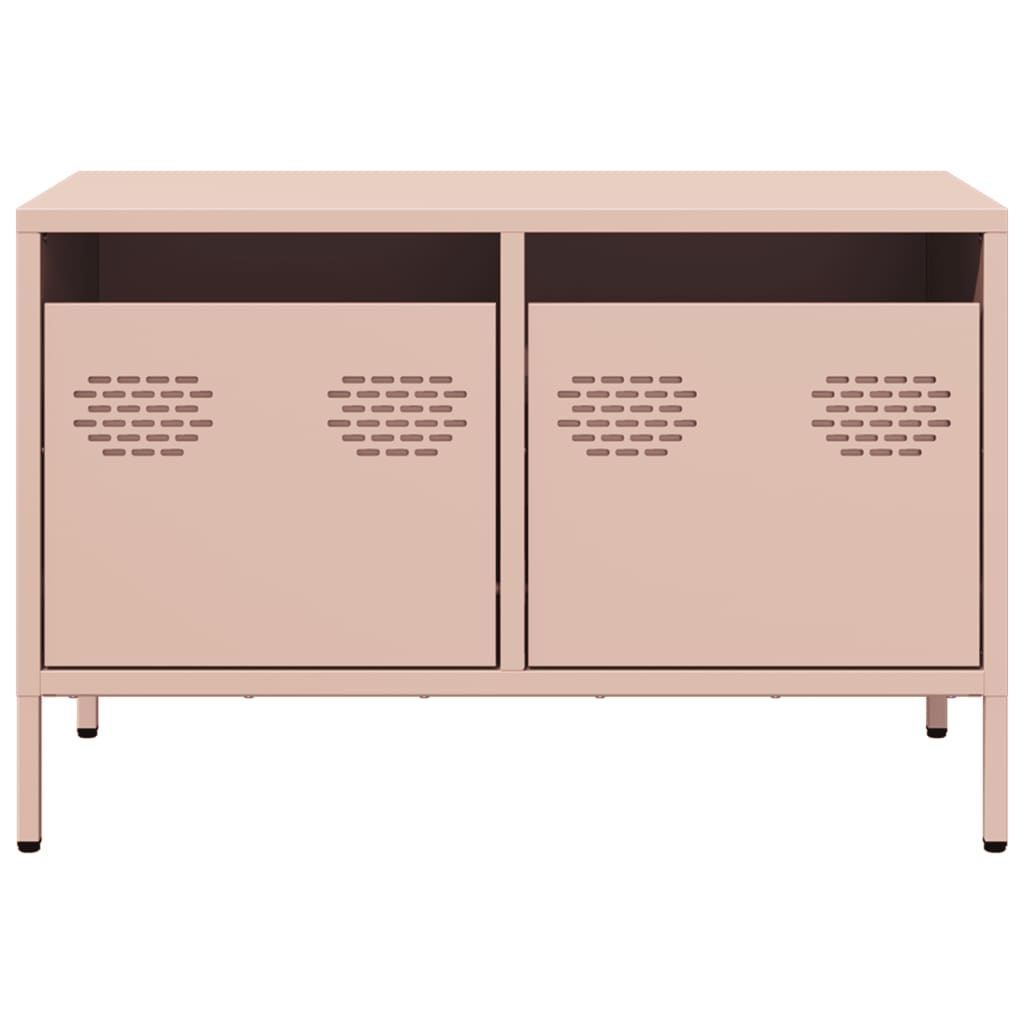 Meuble TV rose 68x39x43,5 cm acier laminé à froid - XIOS